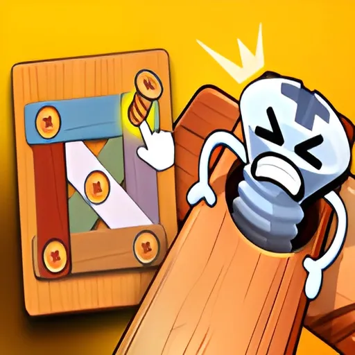 Wood Bolts Nuts Screw Pin Puzzle gameplay
